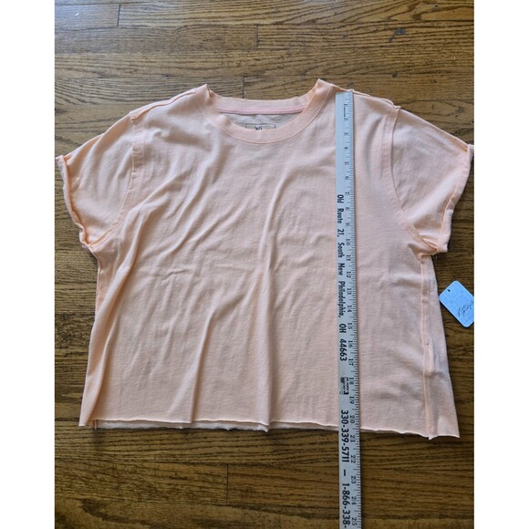 Free People We The Free Perfect Cropped Tee Short Sleeve Melon XL NWT - Picture 5 of 6